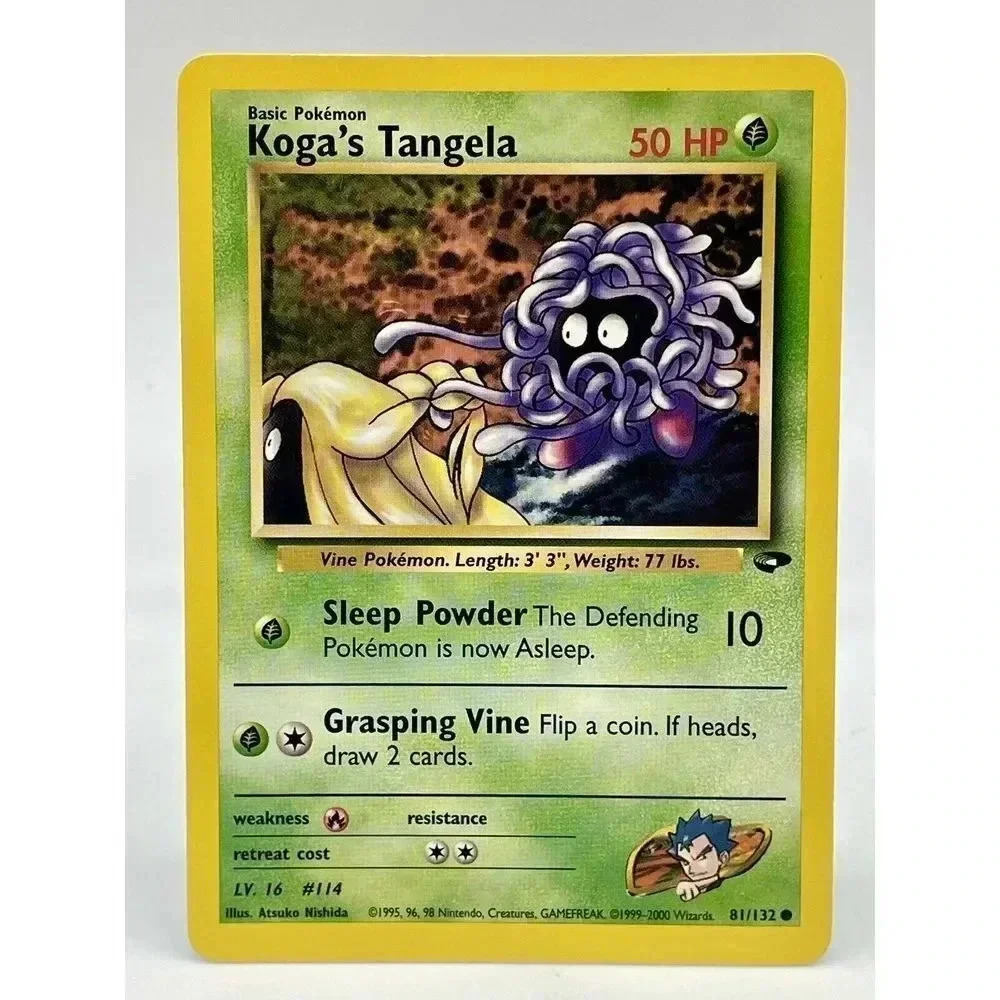 Koga's Tangela 81/132 Gym Challenge Common Pokemon Non Holo Vintage 2000 WOTC LP